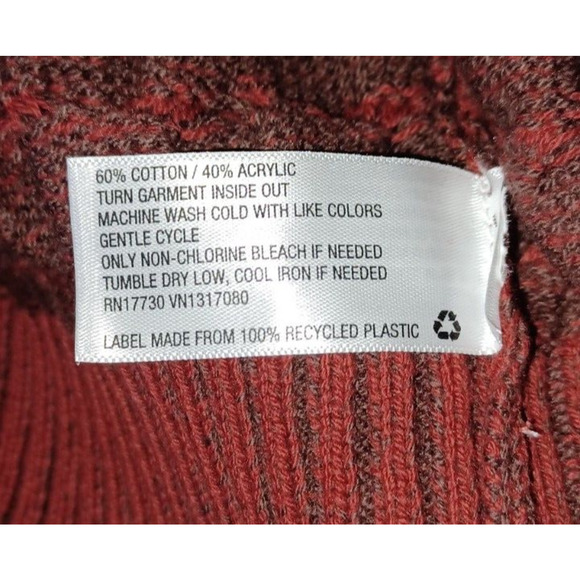 KNOX ROSE Women's Red Sweater Medium Mock Neck Glitter Warm Cozy Classy NWT - Picture 5 of 5